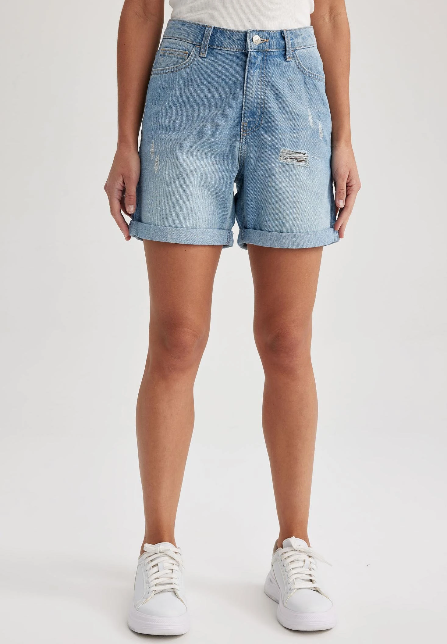 DeFacto Boyfriend - Jeansshort - Blue 3 DeFacto Boyfriend - Jeansshort - Blue