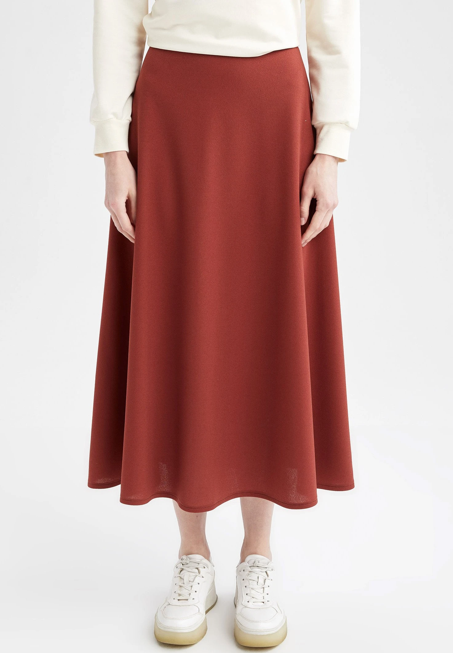 DeFacto Regular Fit - A-Lijn Rok - Brown 3 DeFacto Regular Fit - A-Lijn Rok - Brown