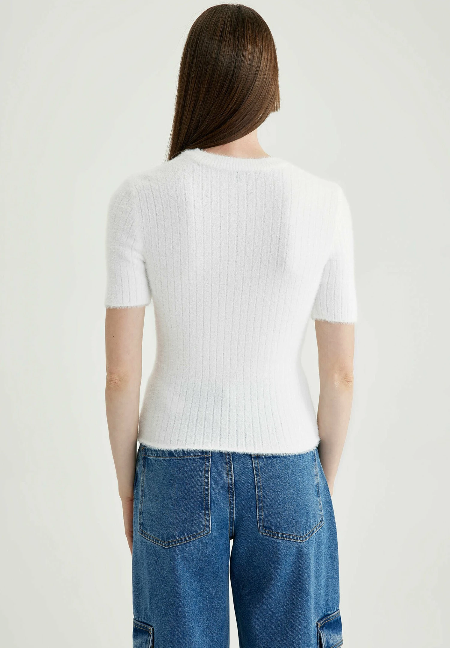 DeFacto Fitted - T-Shirt Basic - Ecru 5 DeFacto Fitted - T-Shirt Basic - Ecru - Afbeelding 3