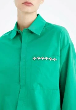 DeFacto Relax Fit- Overhemdblouse - Green -DeFacto 672ef27e74c447868140d46f04a02df2