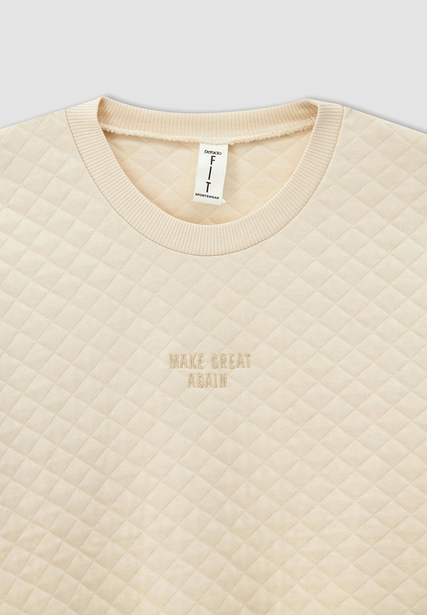 DeFacto Relax Fit- Sweater - Ecru 5 DeFacto Relax Fit- Sweater - Ecru - Afbeelding 3