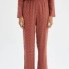 DeFacto Regular Fit - Pyjamabroek - Bordeaux -DeFacto 6802af7f4fc149199fc858d6b5f8833a