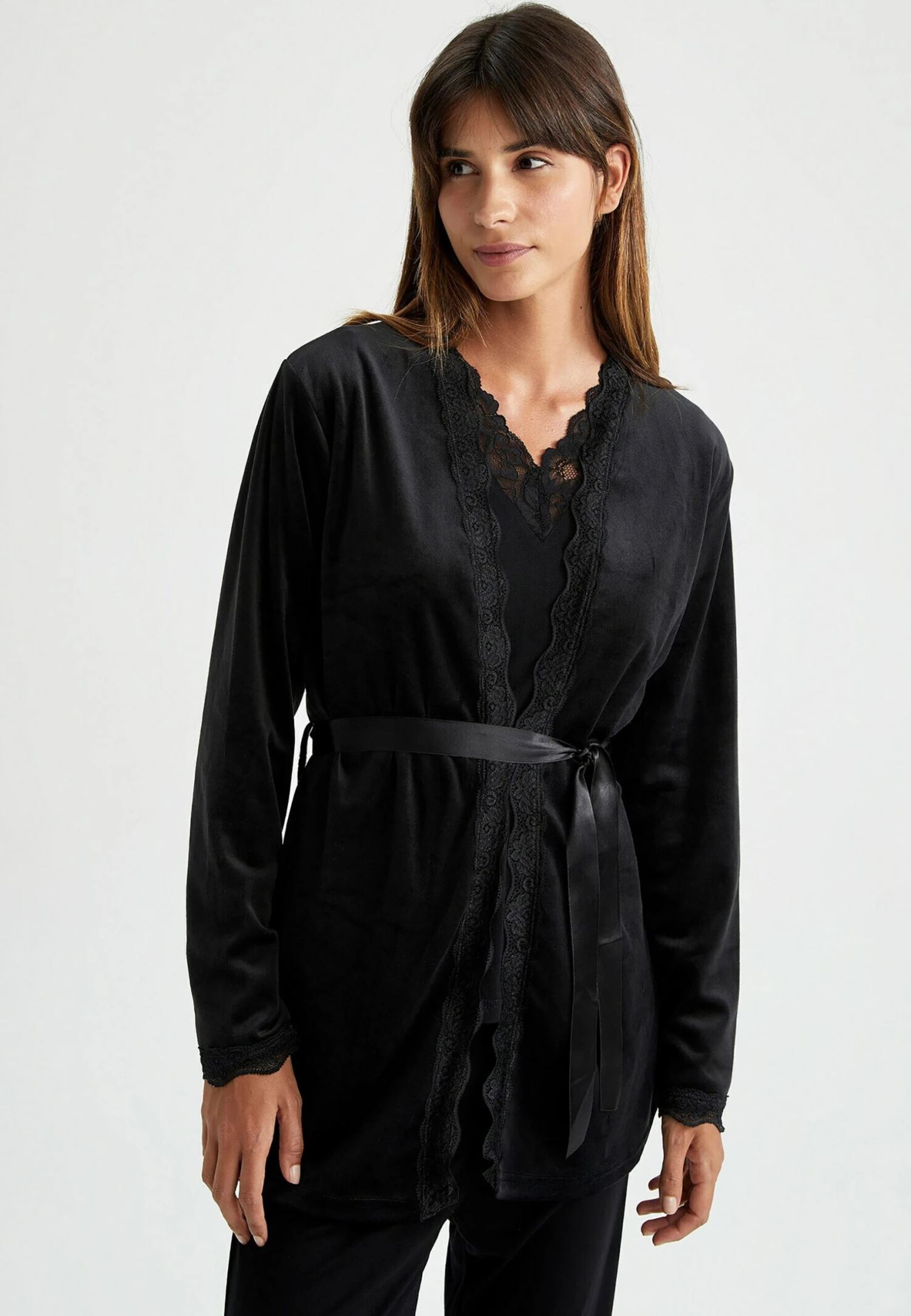 DeFacto Pyjamashirt - Black 3 DeFacto Pyjamashirt - Black