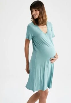 DeFacto Regular Fit- Nachtjapon - Green