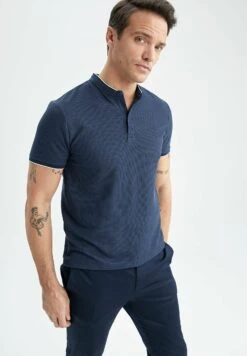 DeFacto Modern Fit- T-Shirt Basic - Navy