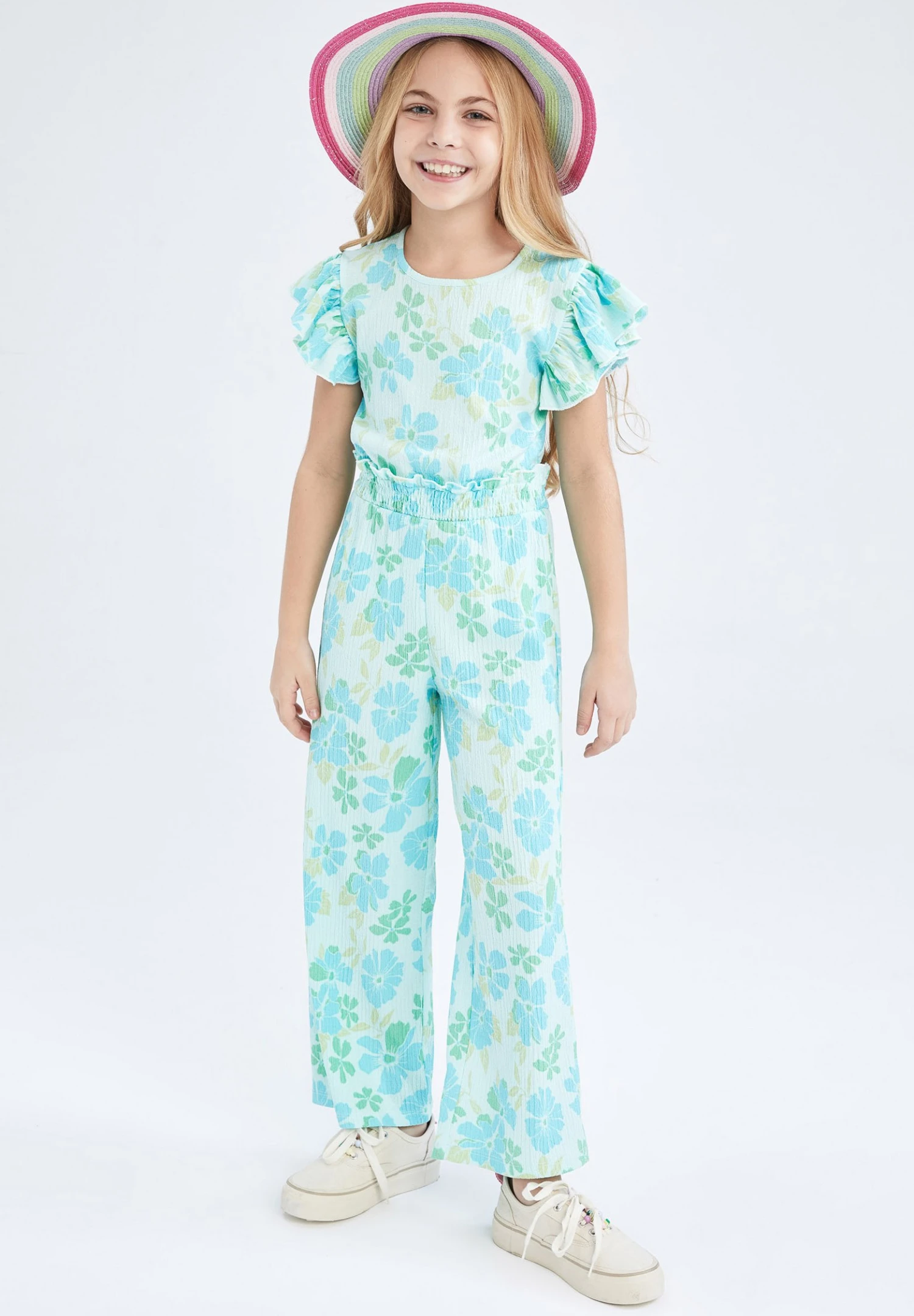 DeFacto Regular Fit - Jumpsuit - Turquoise 3 DeFacto Regular Fit - Jumpsuit - Turquoise