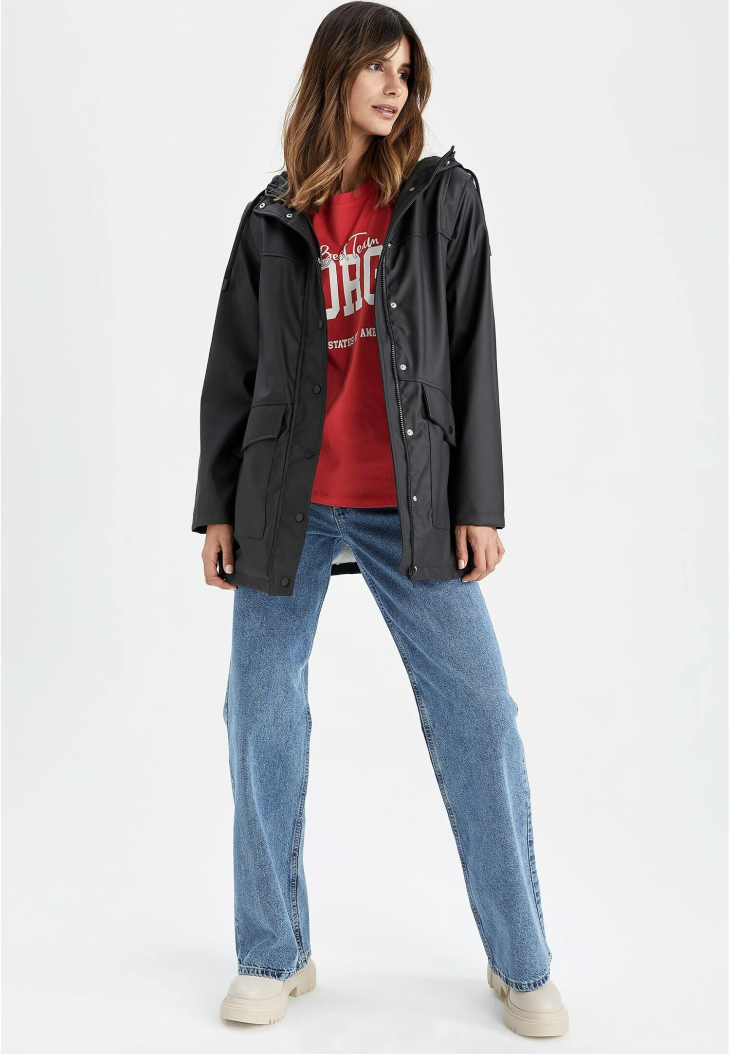 DeFacto Relax Fit - Parka - Black 4 DeFacto Relax Fit - Parka - Black - Afbeelding 2