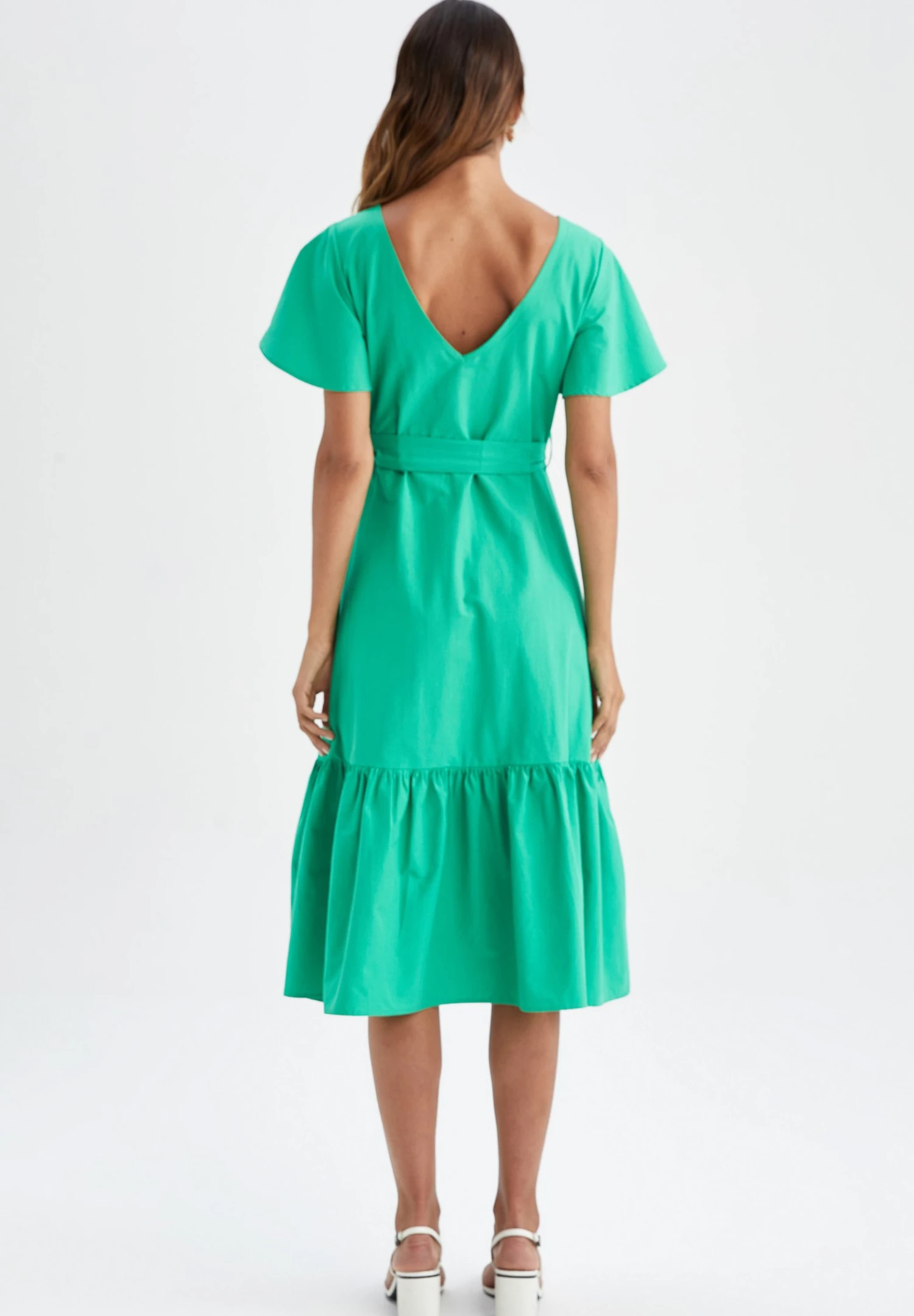 DeFacto Tiered- Jurk - Green 5 DeFacto Tiered- Jurk - Green - Afbeelding 3