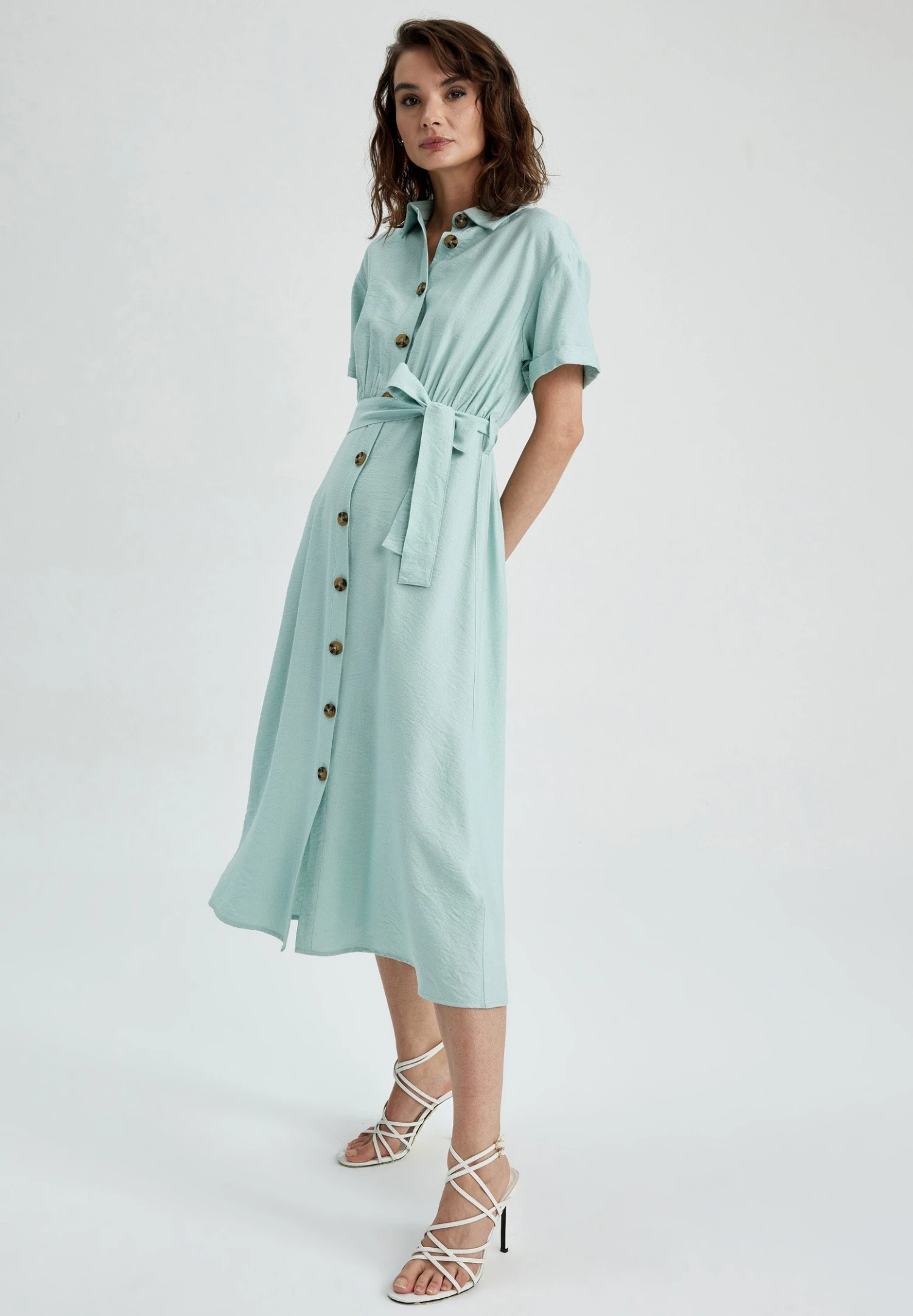 DeFacto Blousejurk - Turquoise 4 DeFacto Blousejurk - Turquoise - Afbeelding 2