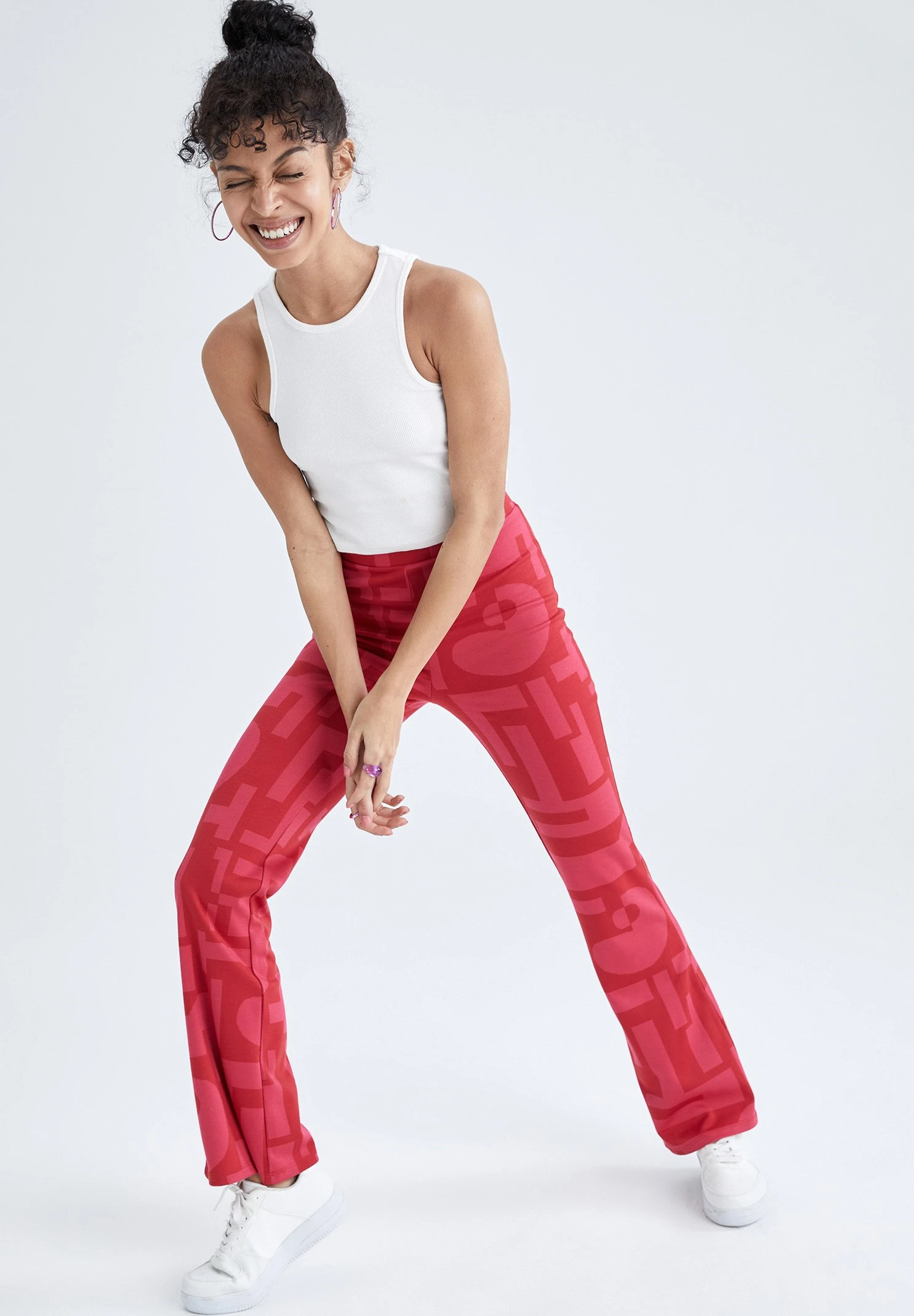 DeFacto Slim Fit - Broek - Pink 6 DeFacto Slim Fit - Broek - Pink - Afbeelding 4