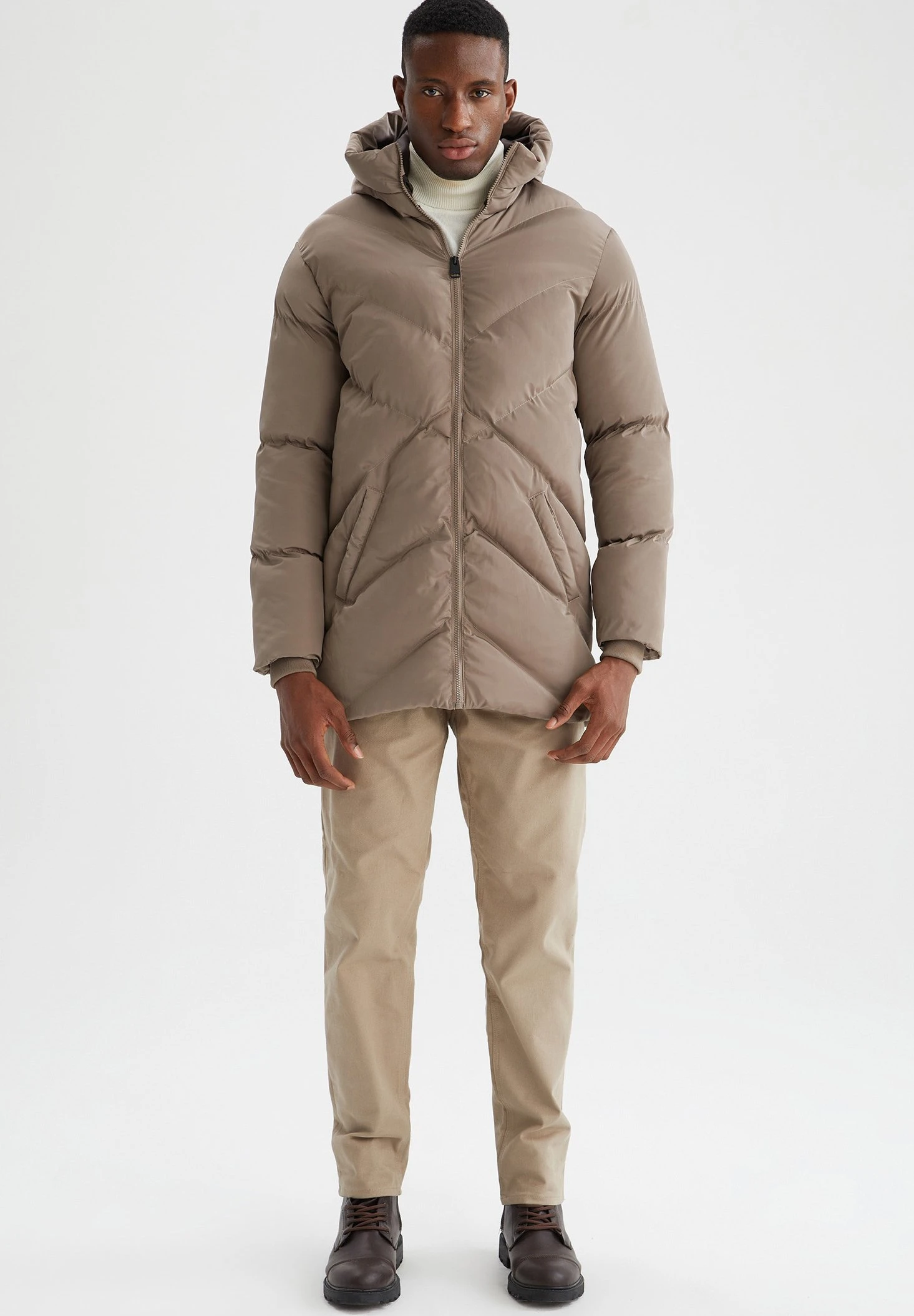 DeFacto Regular Fit- Winterjas - Beige 4 DeFacto Regular Fit- Winterjas - Beige - Afbeelding 2
