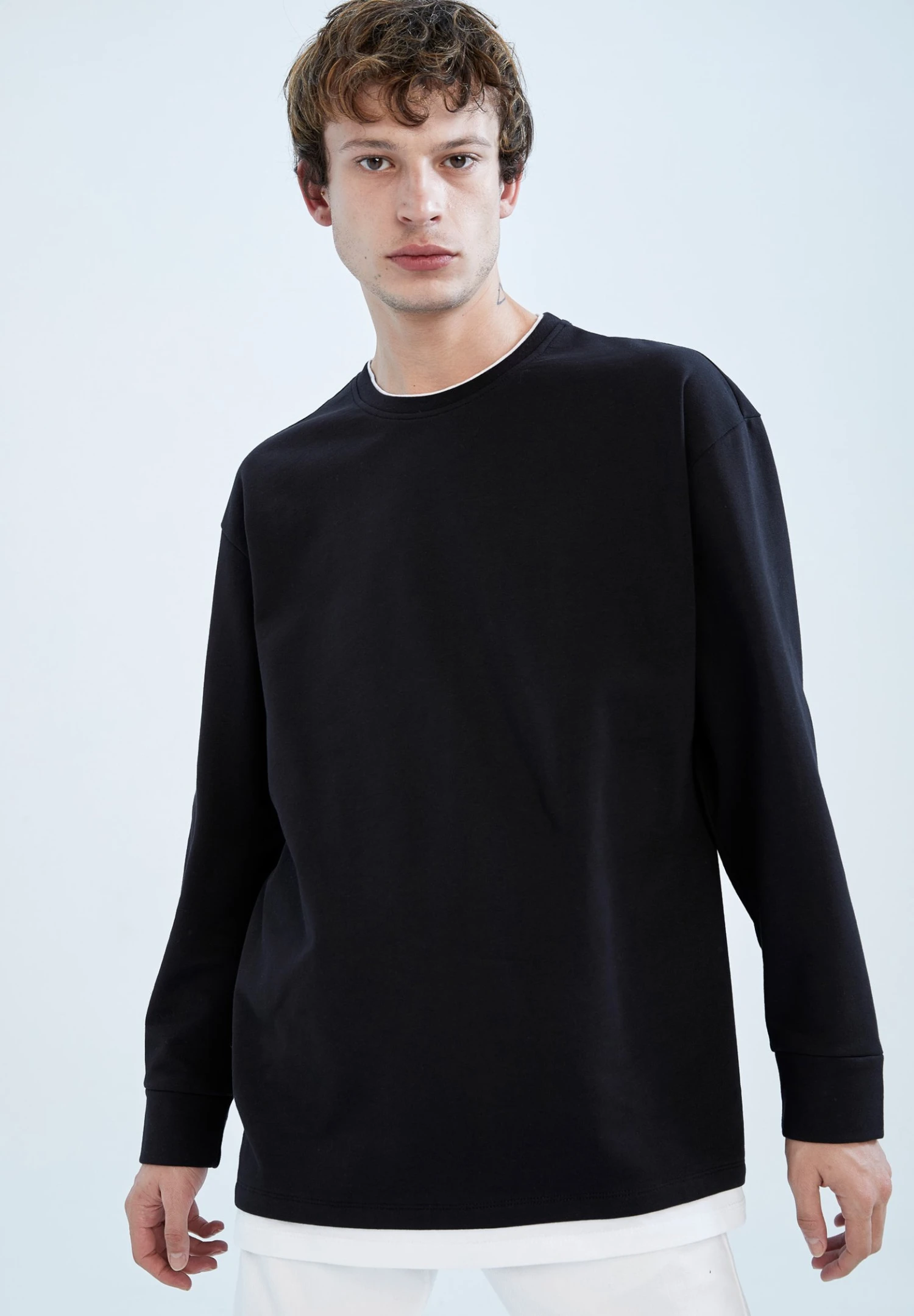 DeFacto Oversize Fit- Sweater - Black 3 DeFacto Oversize Fit- Sweater - Black