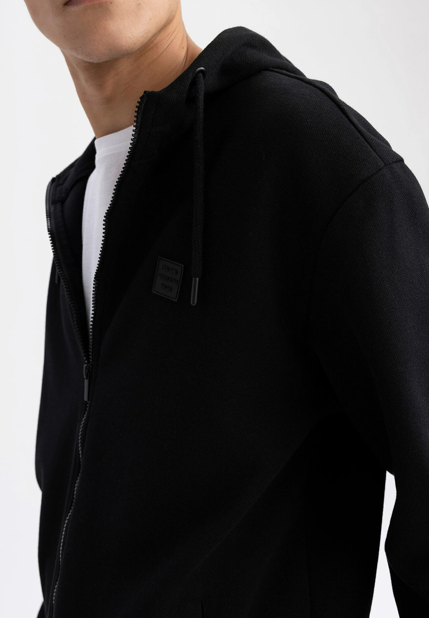 DeFacto Sweater Met Rits - Black 6 DeFacto Sweater Met Rits - Black - Afbeelding 4