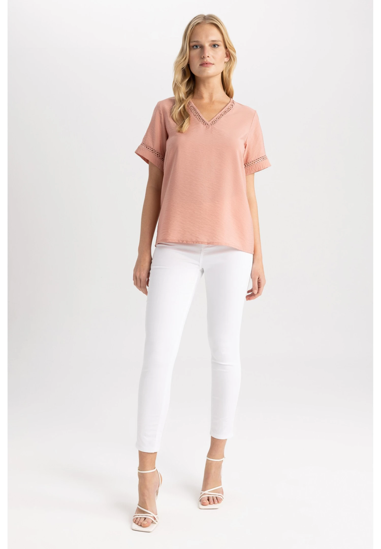 DeFacto Regular Fit- T-Shirt Basic - Bordeaux 4 DeFacto Regular Fit- T-Shirt Basic - Bordeaux - Afbeelding 2