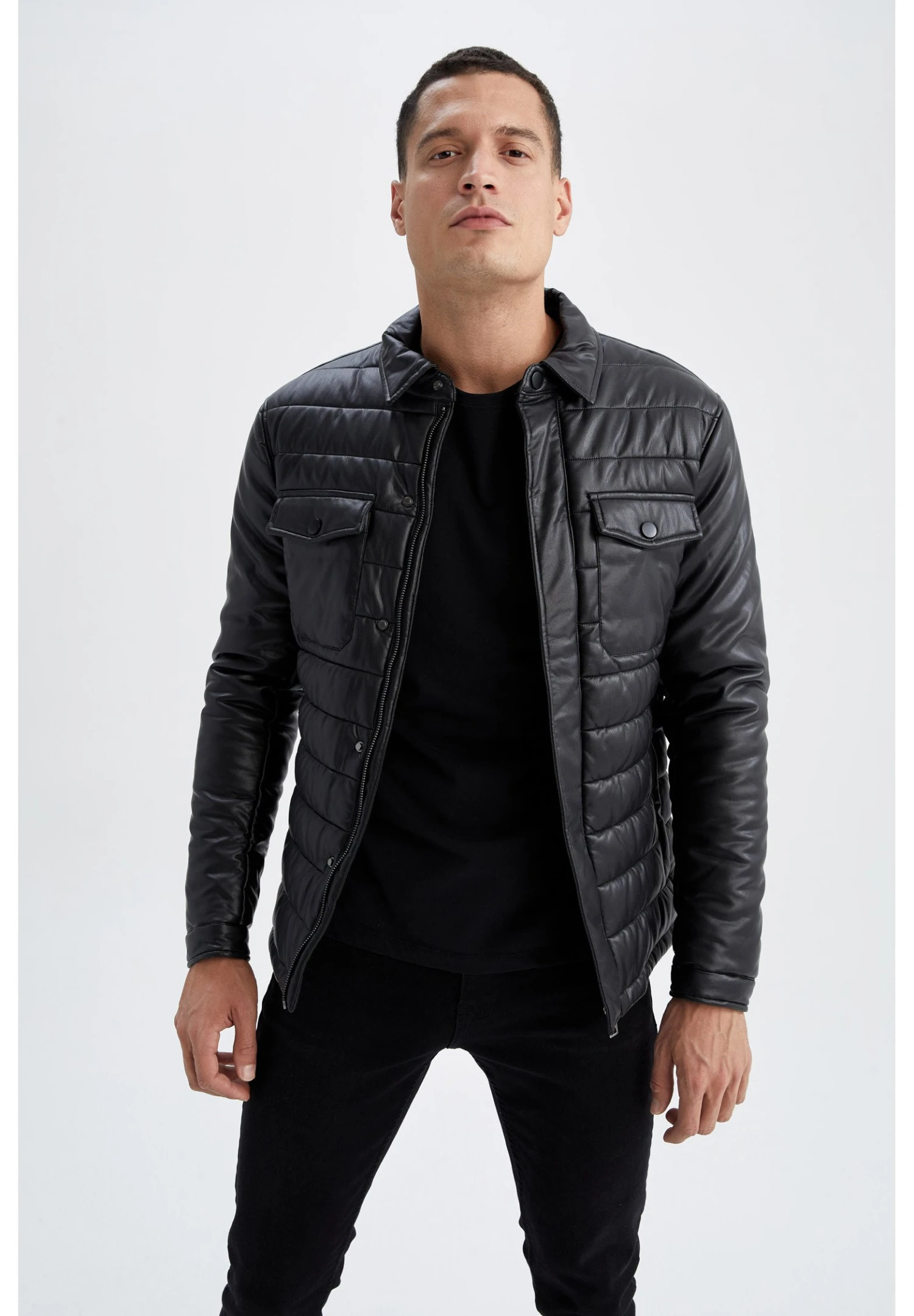 DeFacto Slim Fit- Winterjas - Black 3 DeFacto Slim Fit- Winterjas - Black