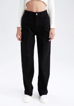 DeFacto 90 S Wide Leg - Relaxed Fit Jeans - Black