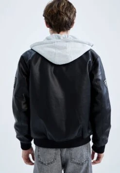 DeFacto Imitatieleren Jas - Black -DeFacto 6e75d8fca27d4f7a97eb2367c2bf8bd4