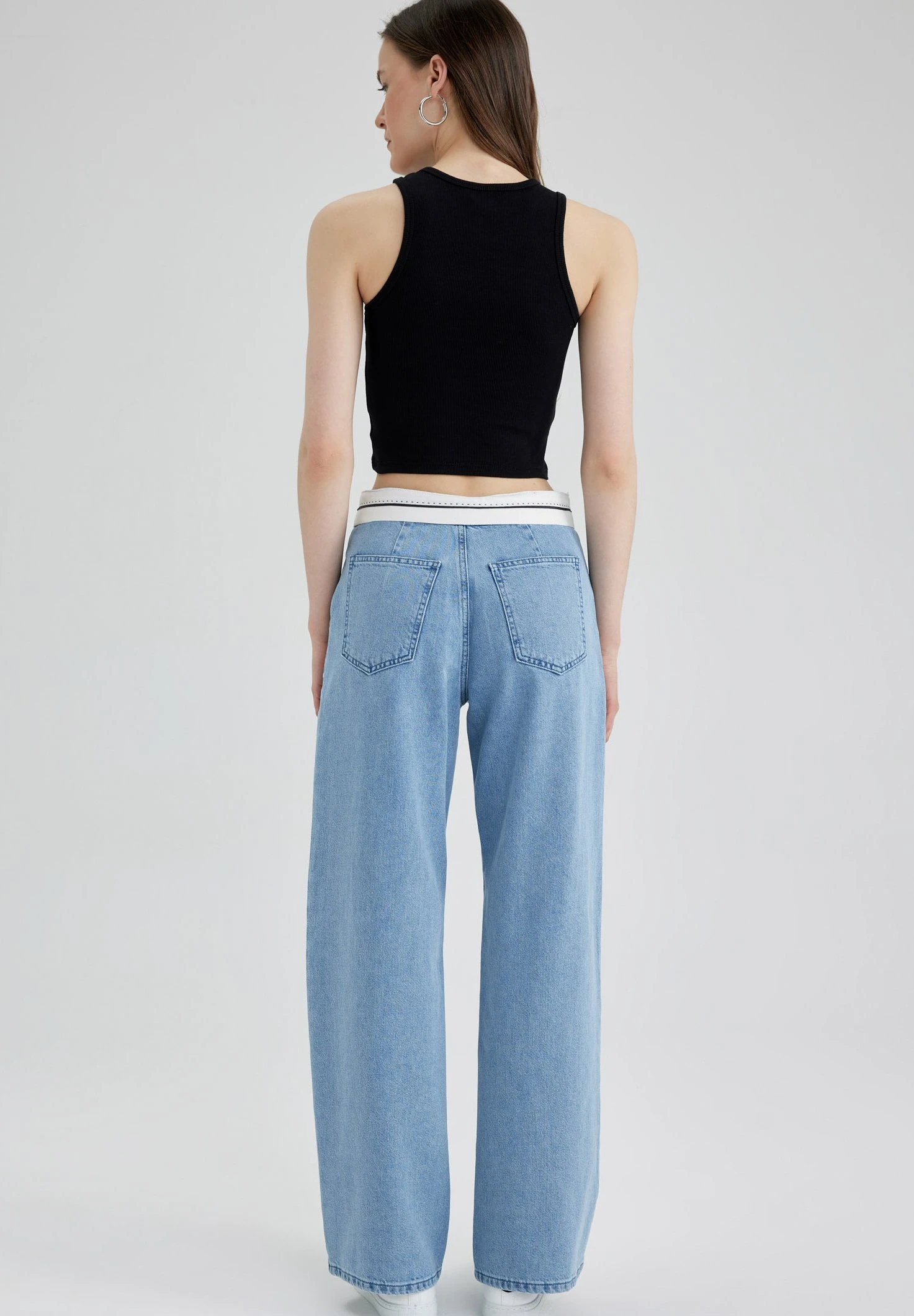 DeFacto Wide Leg - Flared Jeans - Blue 5 DeFacto Wide Leg - Flared Jeans - Blue - Afbeelding 3