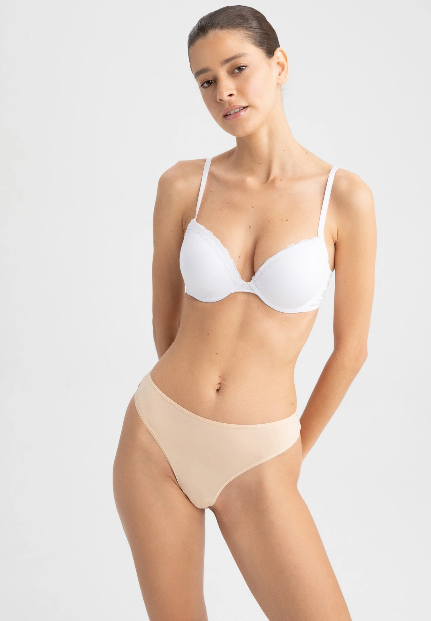 DeFacto 2Pack- T-Shirt Bh - White 3 DeFacto 2Pack- T-Shirt Bh - White