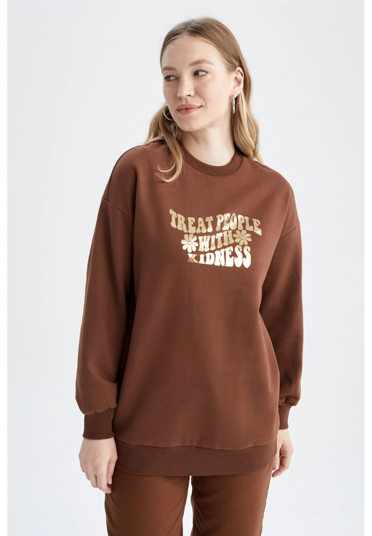 DeFacto Relax Fit - Sweater - Brown 3 DeFacto Relax Fit - Sweater - Brown