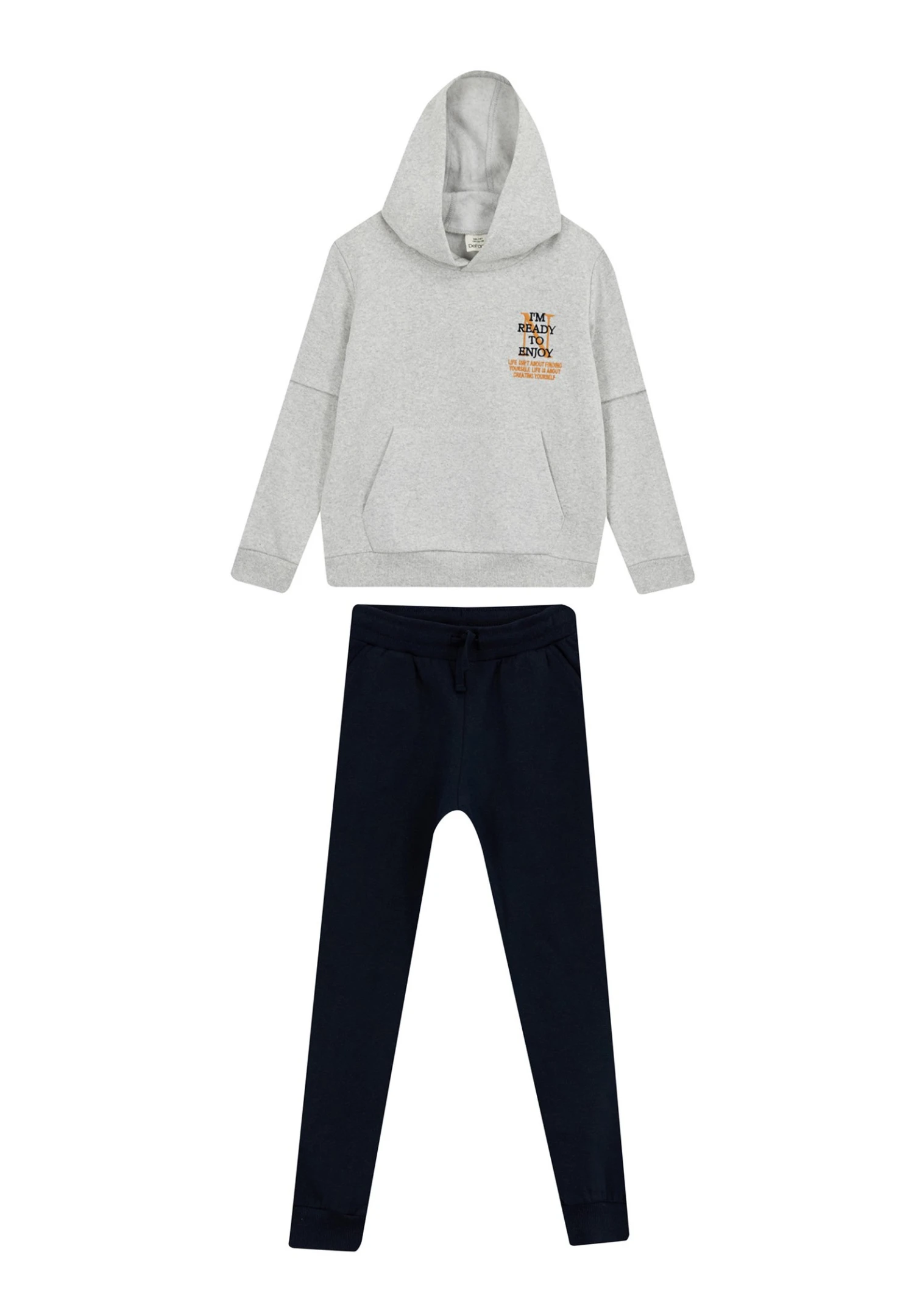 DeFacto Set Regular Fit- Trainingspak - Grey 3 DeFacto Set Regular Fit- Trainingspak - Grey