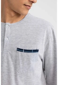 DeFacto Set Regular Fit- Pyjama - Grey -DeFacto 71038eeaffa14134a54c27eb4b0addec