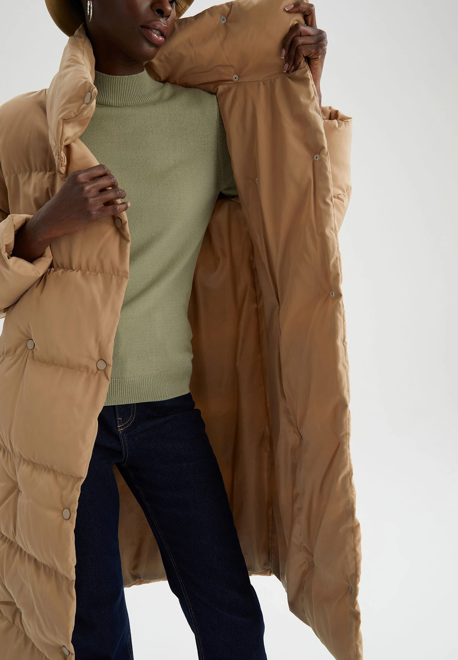 DeFacto Oversize- Winterjas - Beige 6 DeFacto Oversize- Winterjas - Beige - Afbeelding 4