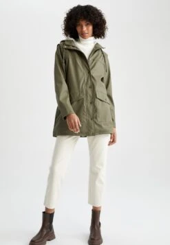 DeFacto Relax Fit - Parka - Khaki -DeFacto 71d480f1cff84279b8fb468e912534dc