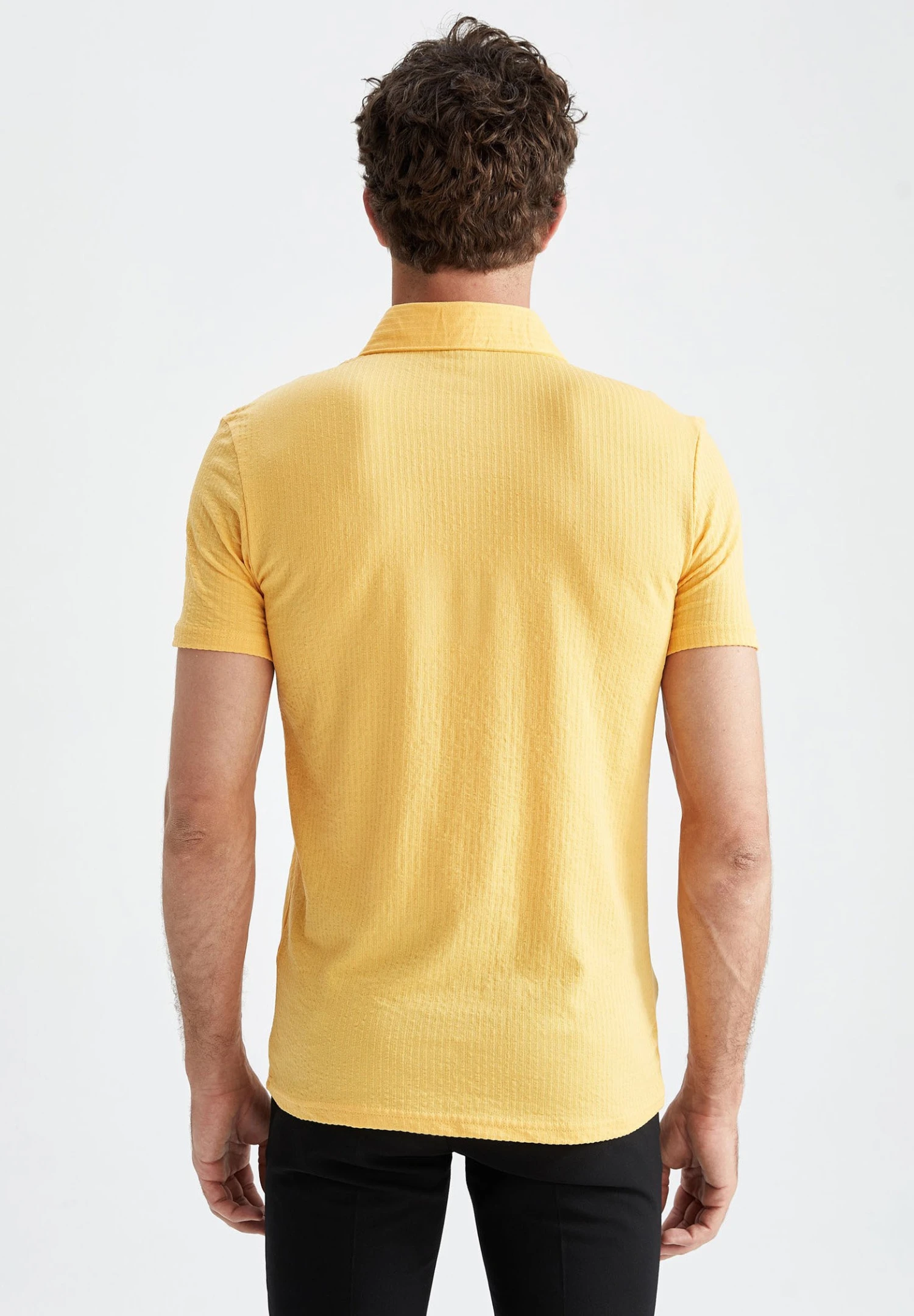 DeFacto Slim Fit - Poloshirt - Yellow 5 DeFacto Slim Fit - Poloshirt - Yellow - Afbeelding 3