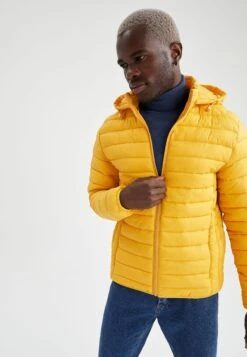 DeFacto Slim Fit - Winterjas - Yellow -DeFacto 72dcbdacaa554e6cb456451ec0069dd2