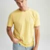DeFacto Discovery Channel New Regular Fit- T-Shirt Basic - Yellow 1 DeFacto Discovery Channel New Regular Fit- T-Shirt Basic - Yellow -DeFacto 735511cdb9284f789a3a89228e4e1341