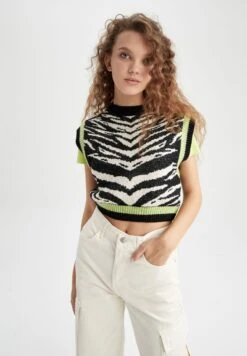 DeFacto Regular Fit - Top - Black