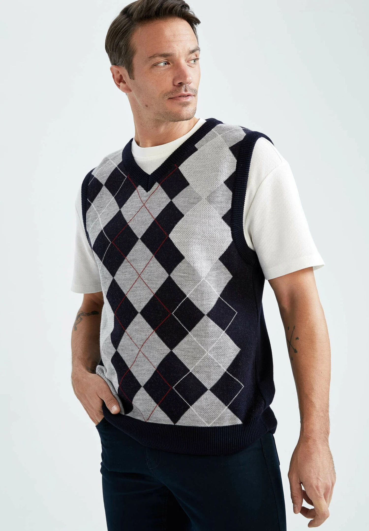 DeFacto Regular Fit- Trui - Navy 3 DeFacto Regular Fit- Trui - Navy