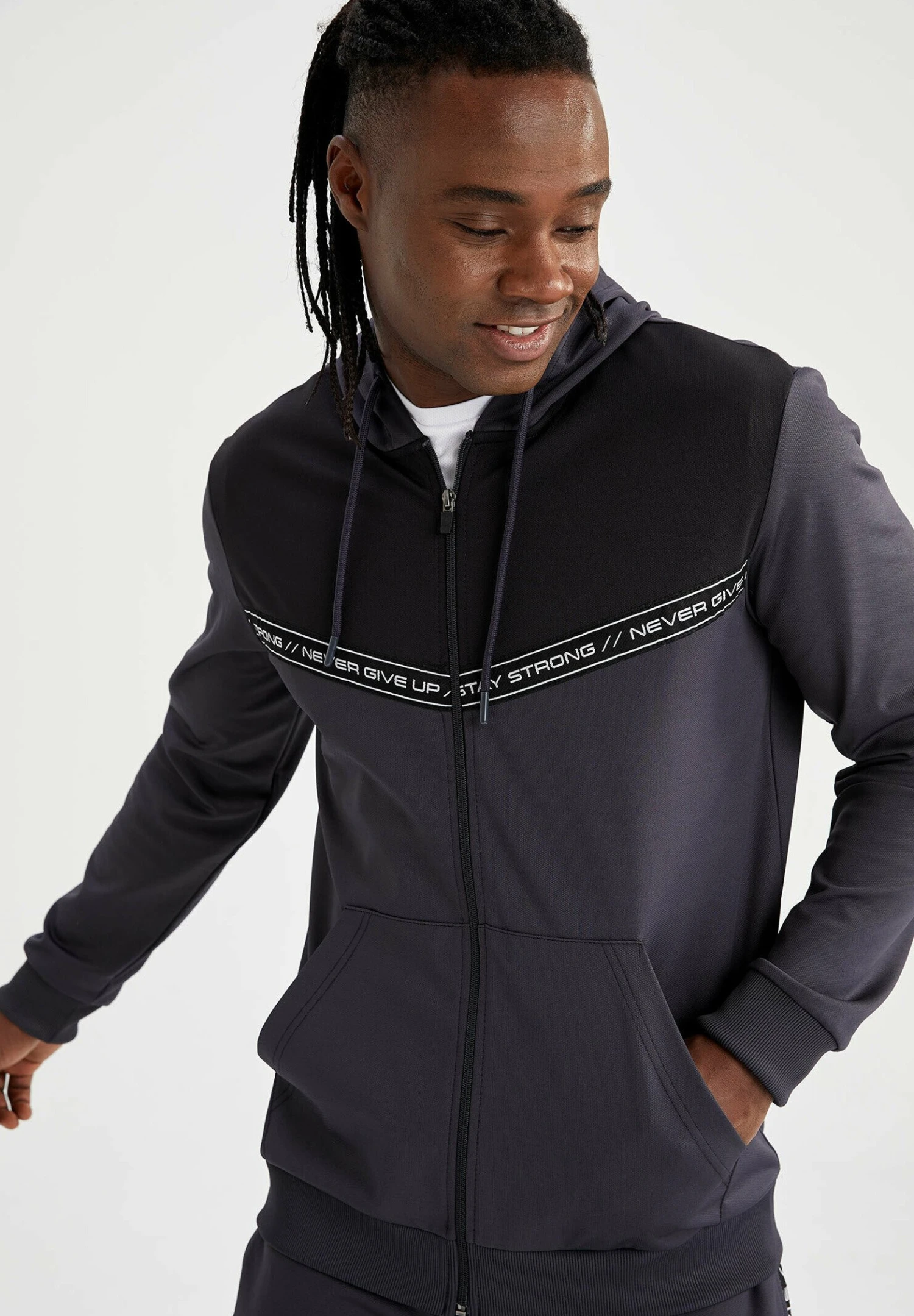 DeFacto Slim Fit - Sweater Met Rits - Anthracite 6 DeFacto Slim Fit - Sweater Met Rits - Anthracite - Afbeelding 4