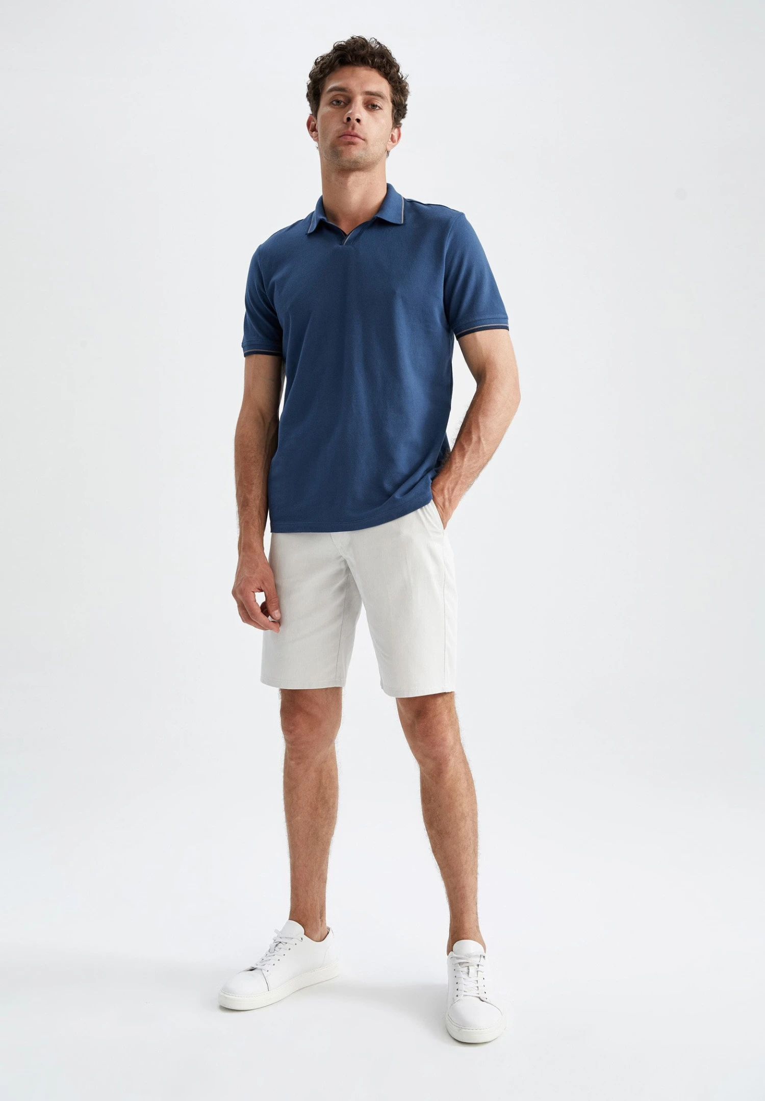 DeFacto Regular Fit - Shorts - Grey 4 DeFacto Regular Fit - Shorts - Grey - Afbeelding 2