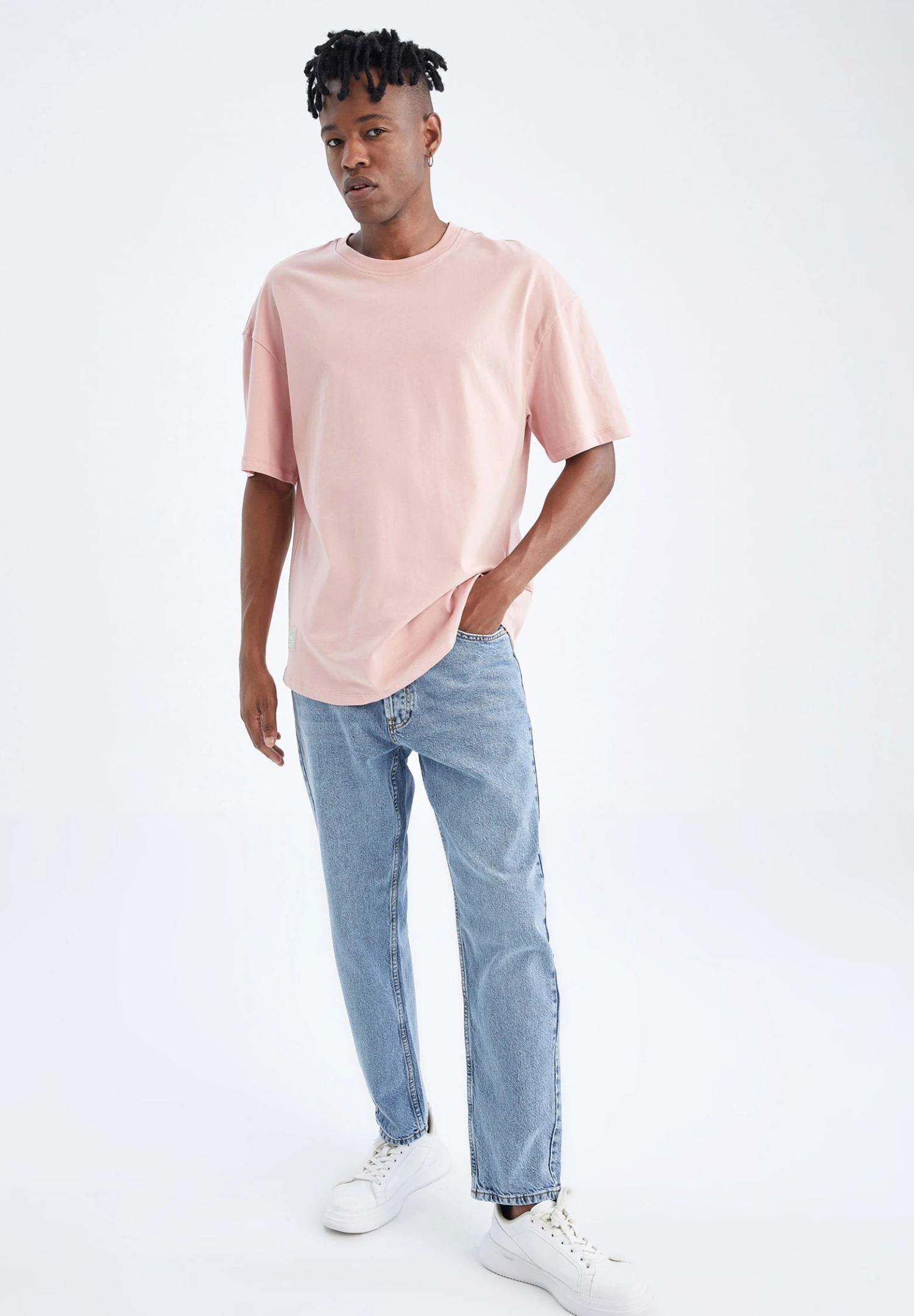 DeFacto Comfort Fit - T-Shirt Basic - Pink 4 DeFacto Comfort Fit - T-Shirt Basic - Pink - Afbeelding 2