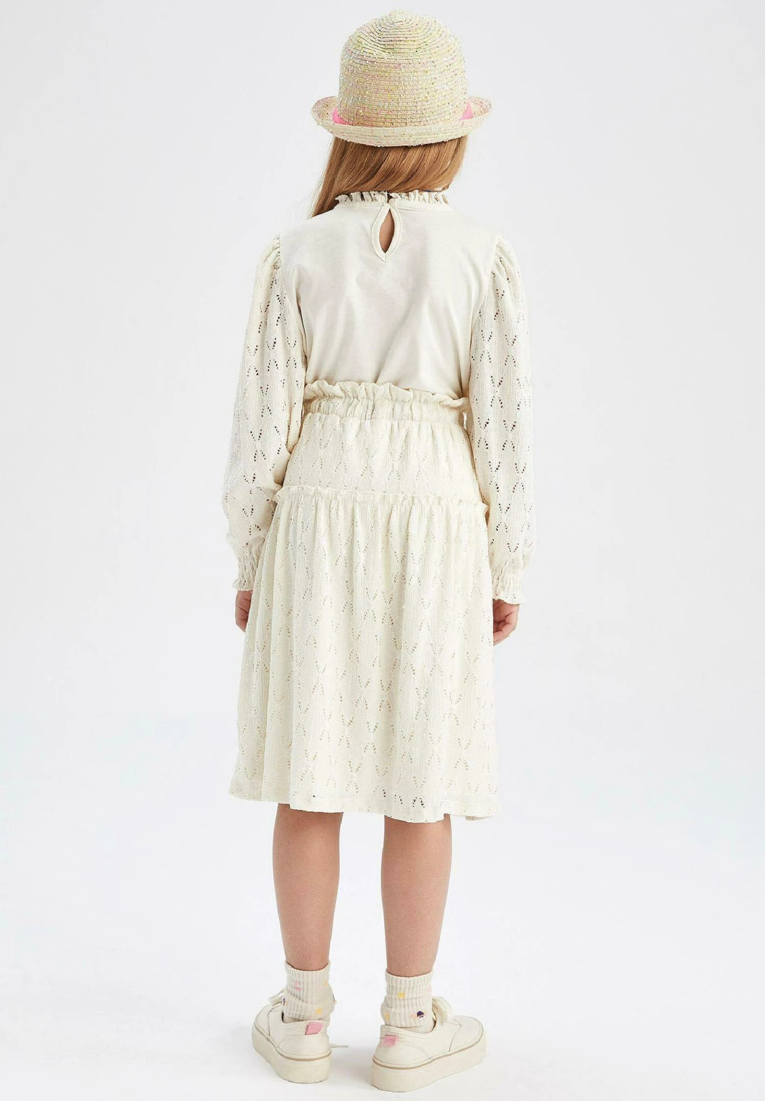 DeFacto Regular Fit - A-Lijn Rok - Ecru 5 DeFacto Regular Fit - A-Lijn Rok - Ecru - Afbeelding 3