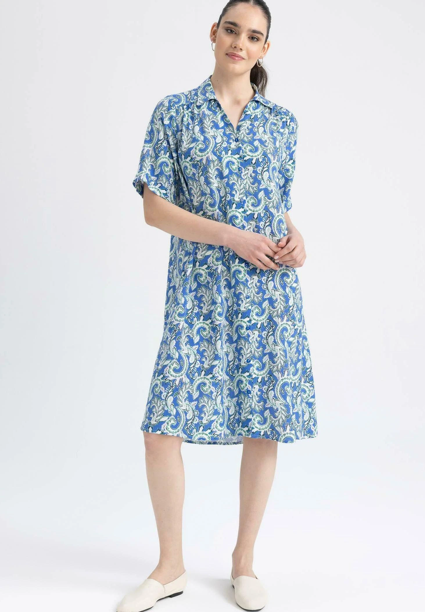 DeFacto Blousejurk - Blue 4 DeFacto Blousejurk - Blue - Afbeelding 2