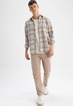 DeFacto Regular Fit - Lichte Jas - Beige -DeFacto 7630c326d98b427e8178498a2c9614c5