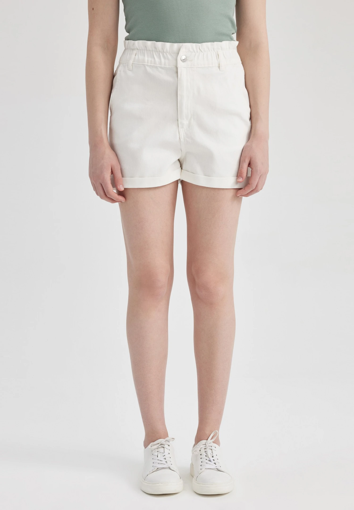 DeFacto Paperbag - Jeansshort - White 3 DeFacto Paperbag - Jeansshort - White