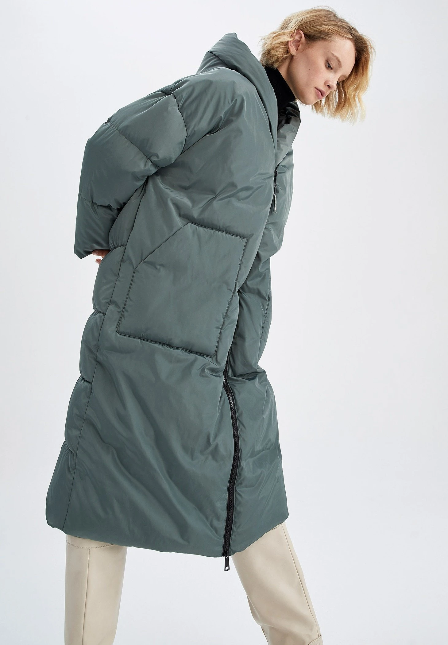 DeFacto Relax Fit - Winterjas - Green 6 DeFacto Relax Fit - Winterjas - Green - Afbeelding 4