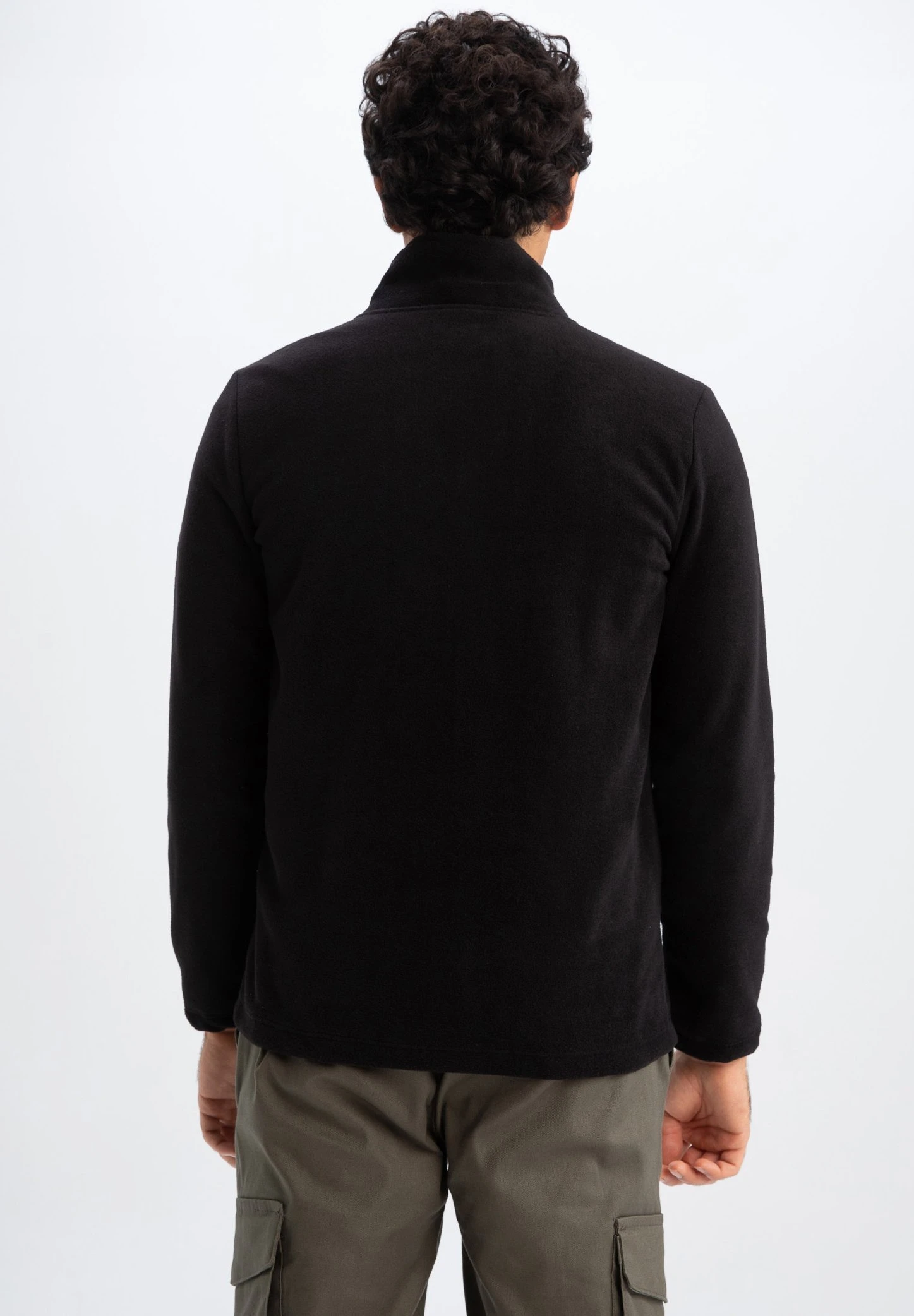 DeFacto Regular Fit- Sweater Met Rits - Black 5 DeFacto Regular Fit- Sweater Met Rits - Black - Afbeelding 3