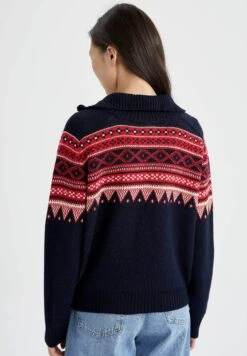 DeFacto Regular Fit - Trui - Navy -DeFacto 775110240abc4610aa20edb2ec065515