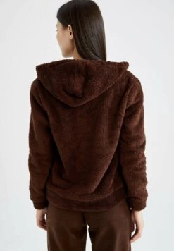 DeFacto Fleecejas - Brown -DeFacto 776a202629ce4131b5e00facac2e0d67