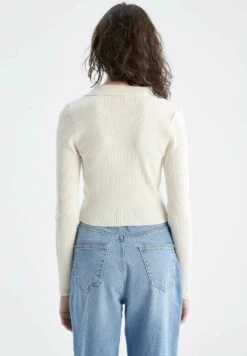 DeFacto Slim Fit - Trui - Beige -DeFacto 77e6f10f1e084e6da6a73765a0b0c0a2