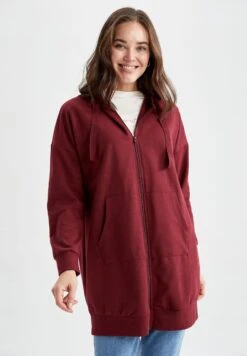 DeFacto Regular Fit- Sweater Met Rits - Bordeaux