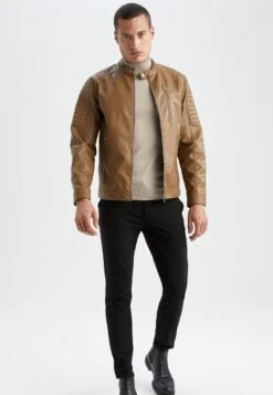 DeFacto Slim Fit - Imitatieleren Jas - Brown 8 DeFacto Slim Fit - Imitatieleren Jas - Brown -DeFacto 792348c84d6b46b38bbe6cd1b7ad6778