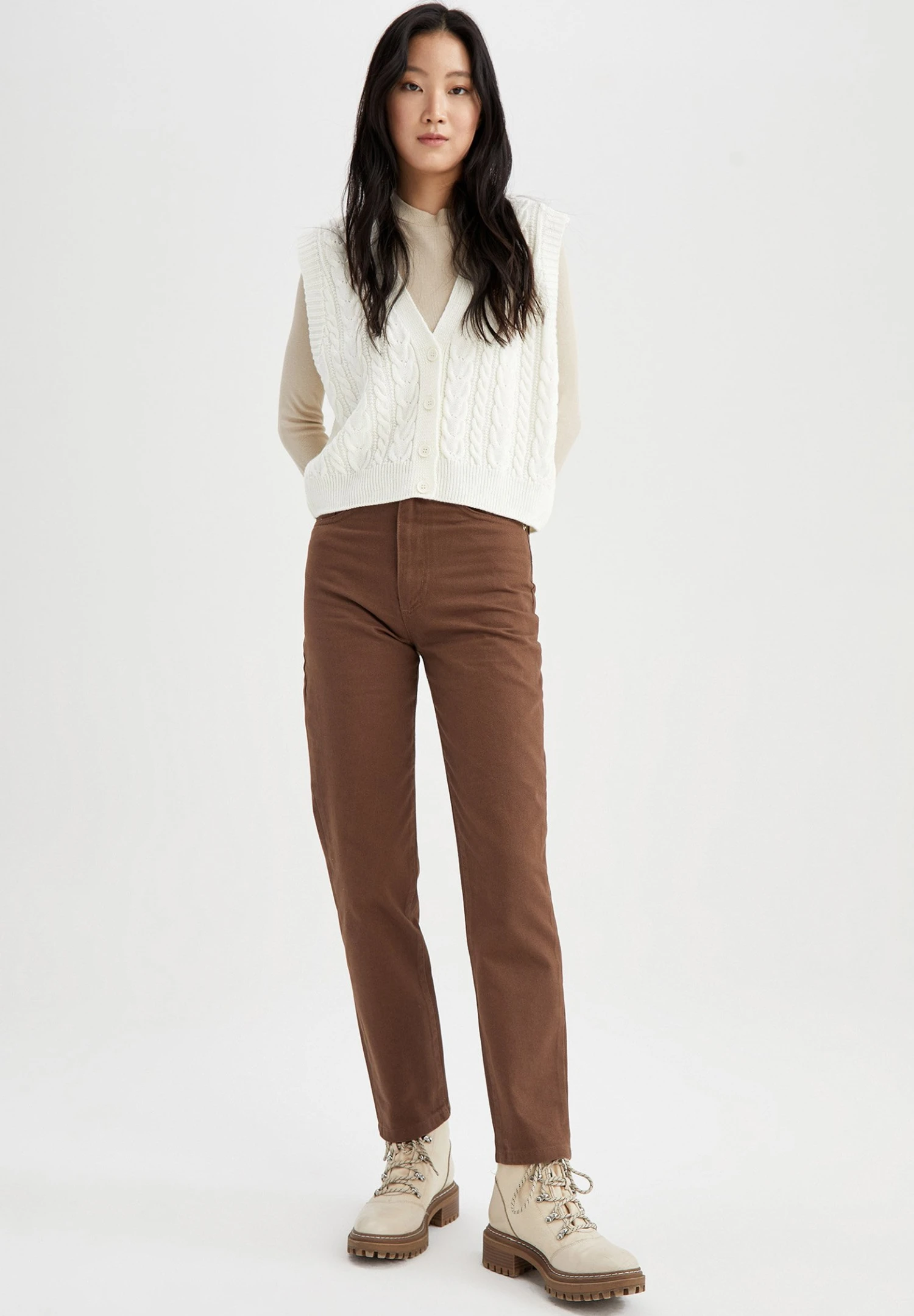 DeFacto Slim Fit Jeans - Brown 4 DeFacto Slim Fit Jeans - Brown - Afbeelding 2