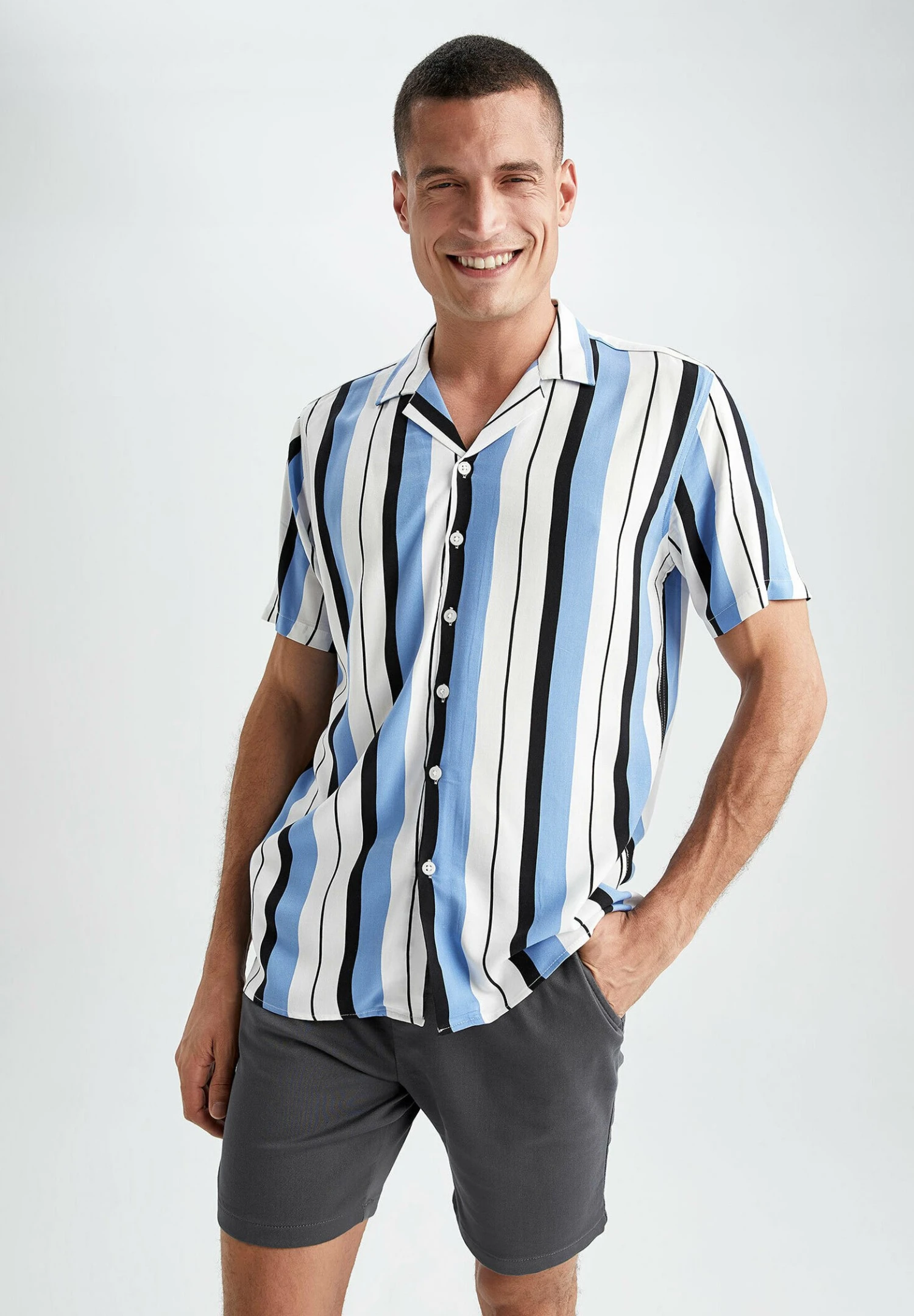 DeFacto Regular Fit- Overhemd - Blue 3 DeFacto Regular Fit- Overhemd - Blue