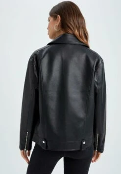 DeFacto Imitatieleren Jas - Black 7 DeFacto Imitatieleren Jas - Black -DeFacto 7b5c19e422064ce8b97da5c5fd29a314